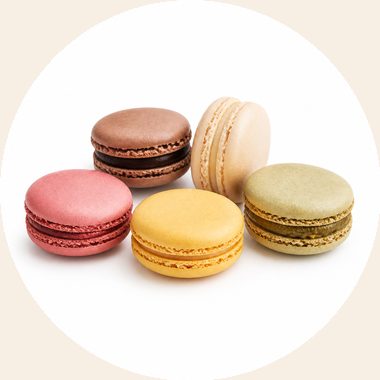 Assorted French macarons
